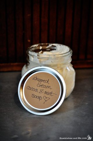 Cocoa Peppermint Whipped Cream Soap