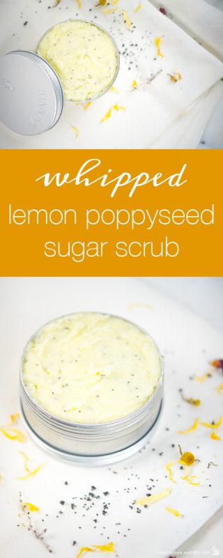 Whipped Lemon Poppyseed Emulsified Sugar Scrub