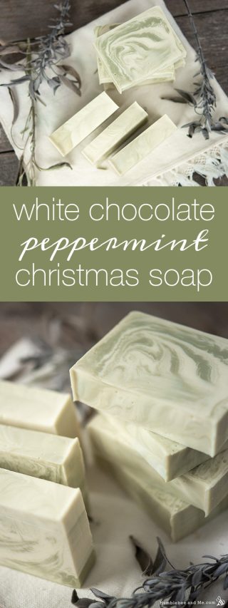 White Chocolate Peppermint Christmas Soap