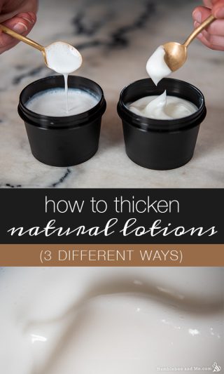 How to make your lotions thicker
