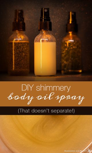 DIY Shimmery Body Oil Spray