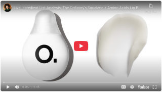 A water-in-oil lip balm with squalane and amino acids