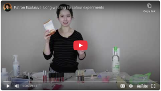 Long-wearing lip colour experiments